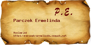 Parczek Ermelinda névjegykártya